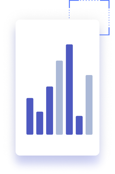 Gráfico de barras con datos de GA4 en la pantalla de un móvil